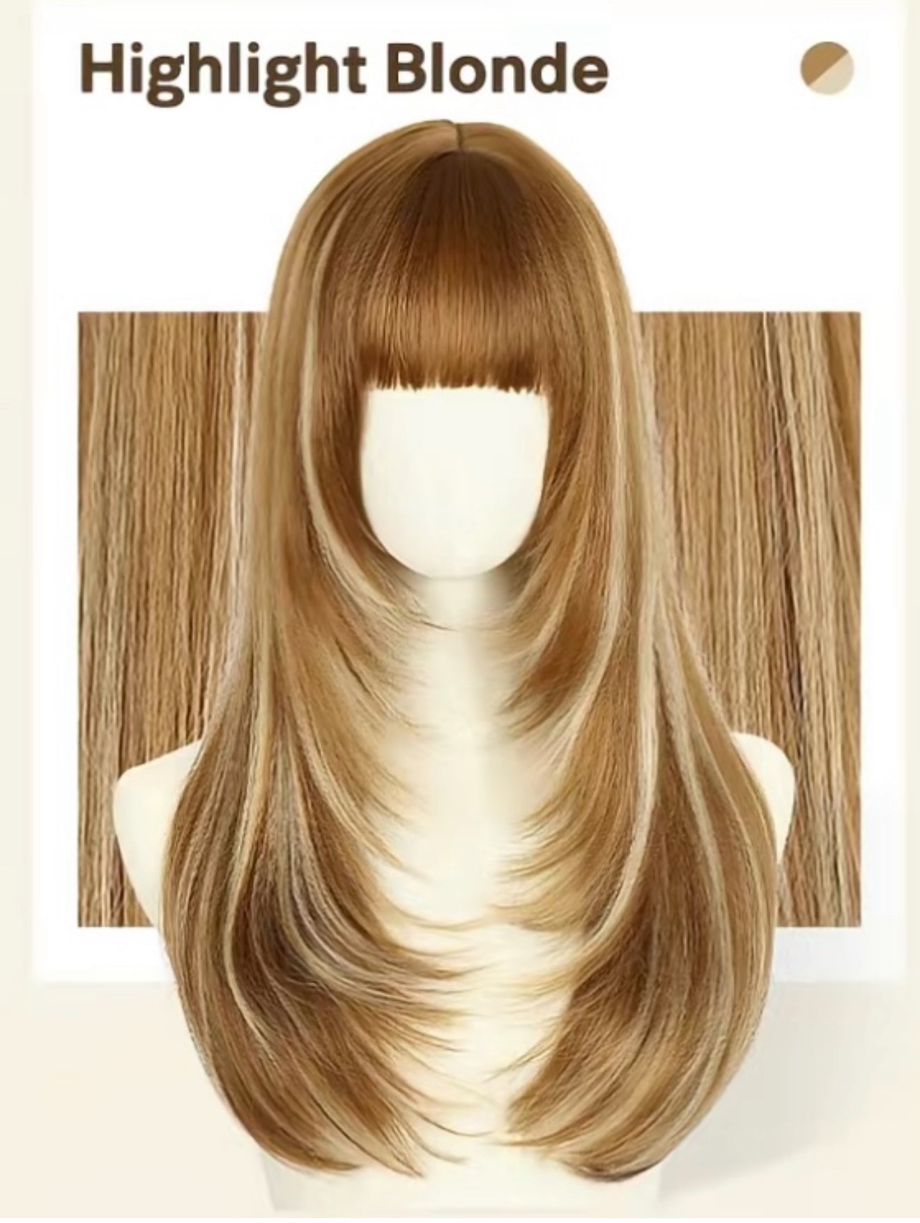 Layered straight wig