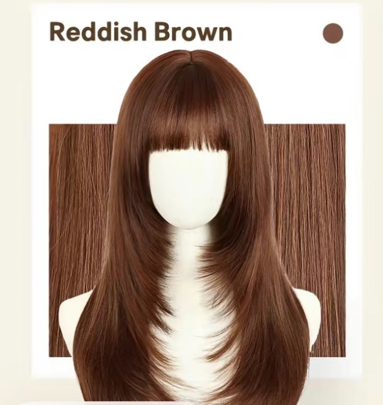 Layered straight wig