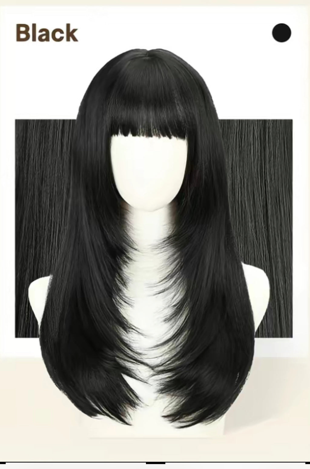 Layered straight wig