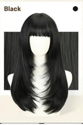 Layered straight wig