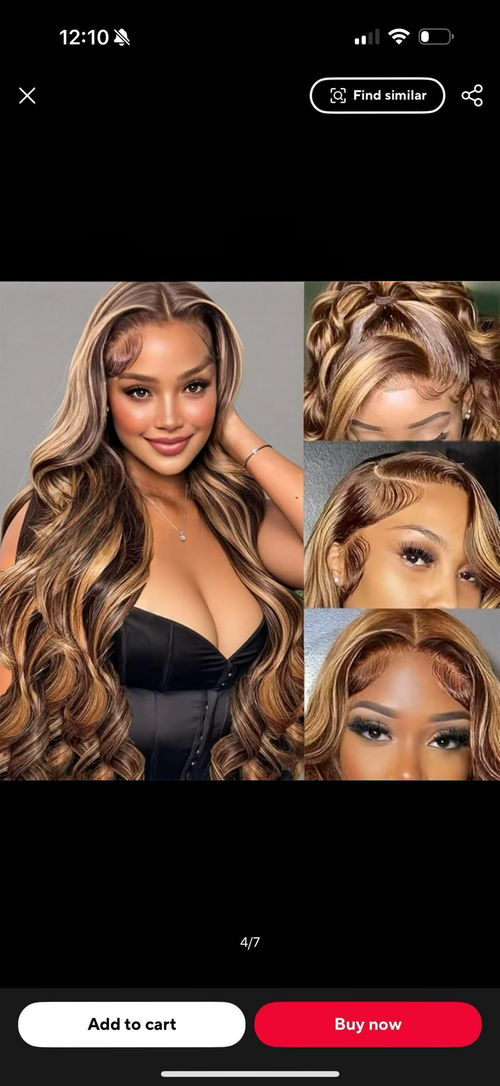 Honey blonde Glue less human wig